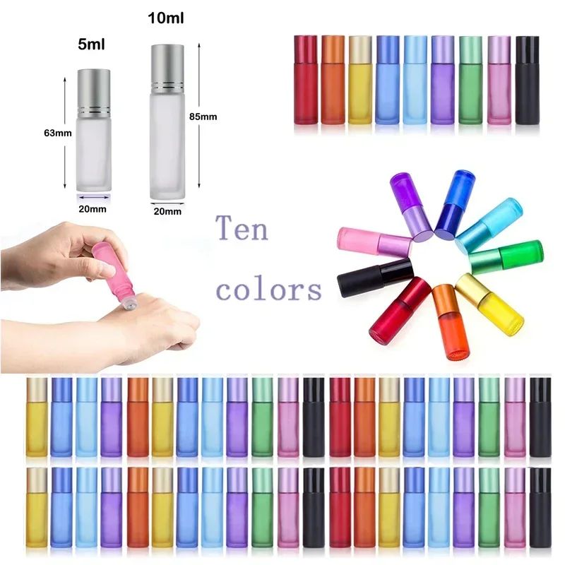 Fragrance Atomizer Pump - 10/30/50 個 5-10 ミリリットルすりガラスローラーボトルミニエッセンシャルオイルローラーバイアル旅行香水サンプルコンテナアロマセラピー用