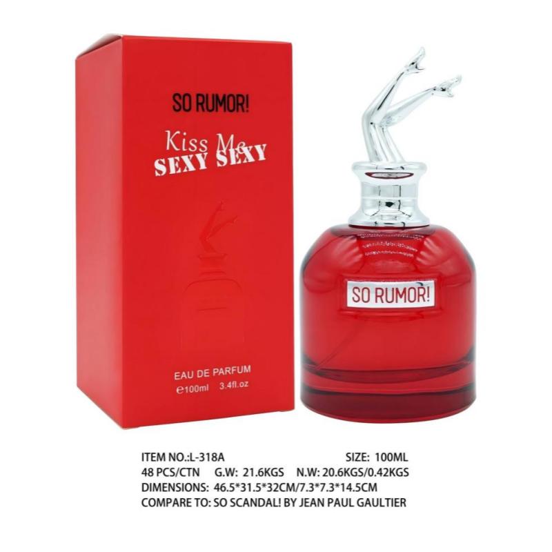 Perfume Fragrance Dupe - ラグジュアリーウィメンズパフューム 100ml 長持ち スキャンダルレッグボトル EDPスプレー エキゾチックなバニラフルーティフローラルの香り