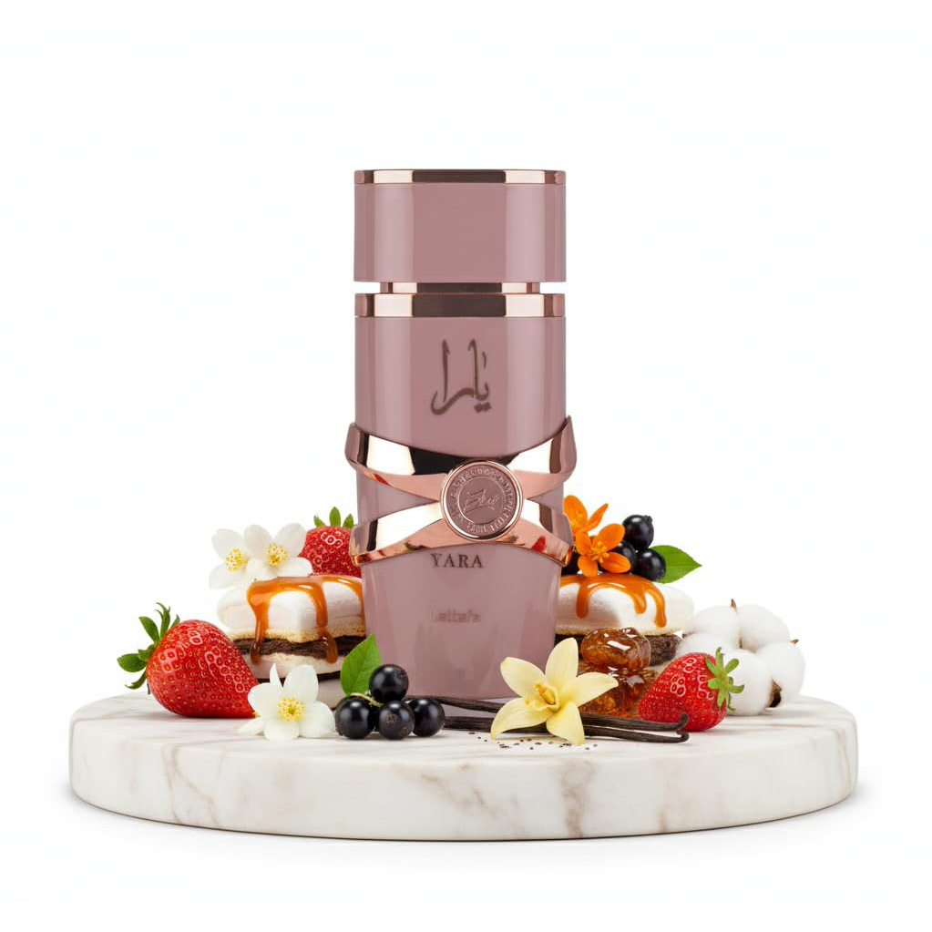 Yara Perfume Fragrance - ヤラ オードパルファム 3.4オンス、温かみのあるバニラアンバーのアラビアン香水、長持ちする女性用フレグランス