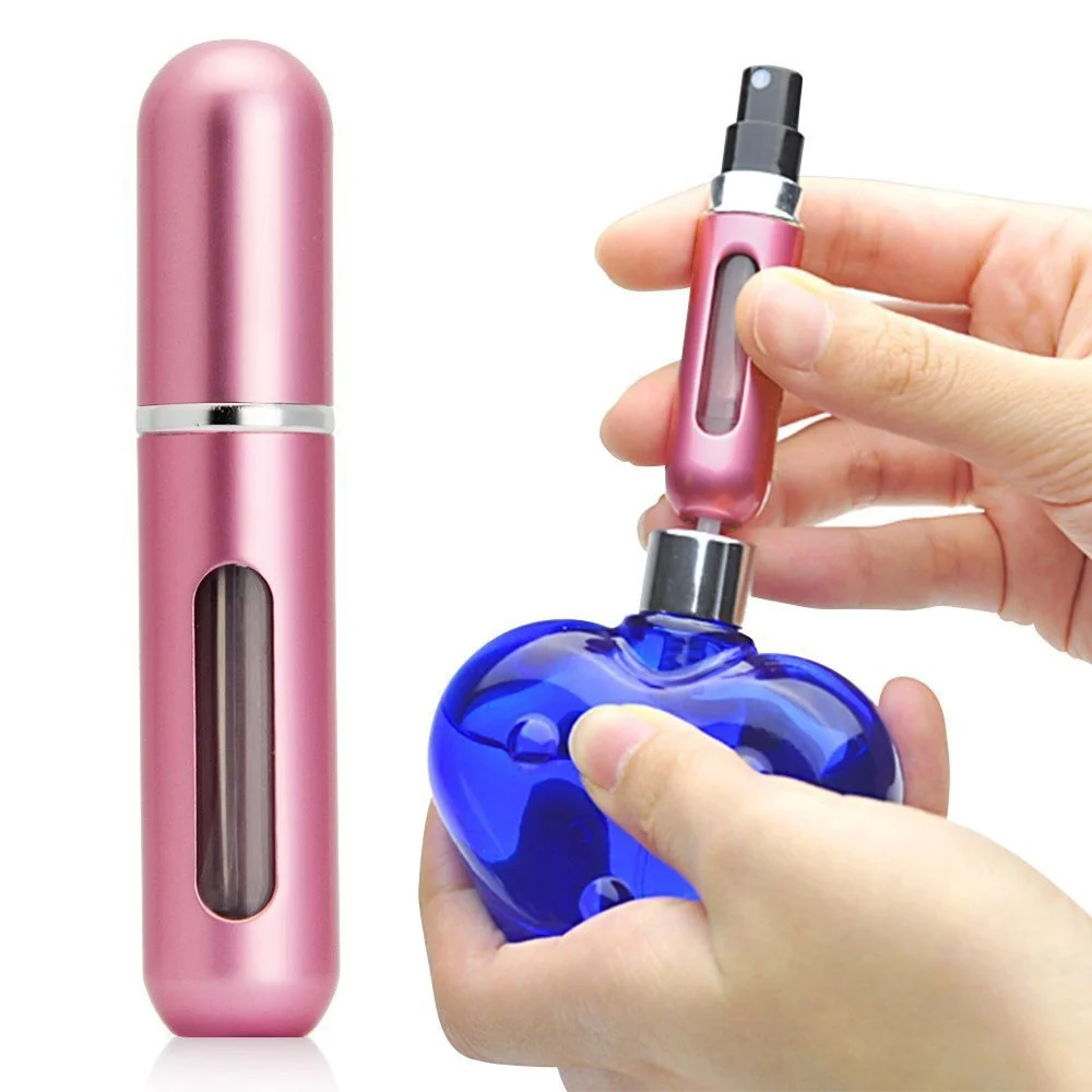 Fragrance Atomizer Pump - 新しいホット5個セットポータブル5ミリリットル香水詰め替えボトル詰め替え可能なスプレー香りポンプ空のアトマイザー化粧品容器旅行ギフト