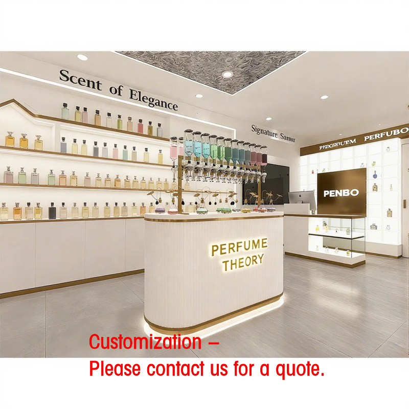 Perfume Fragrance Shop - カスタム照明付き香水陳列棚 高級香水店ショーケース家具 香水店デザイン