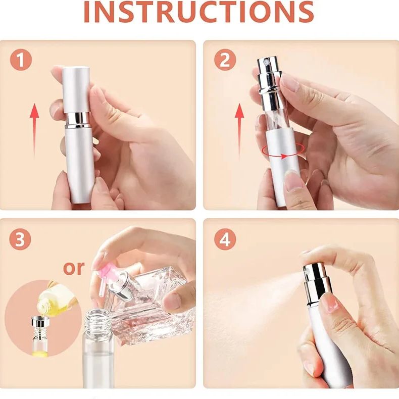 4 個 + 4 アクセサリー 5 ml 詰め替え可能なポータ - Fragrance Atomizer Pump のレビューと価格