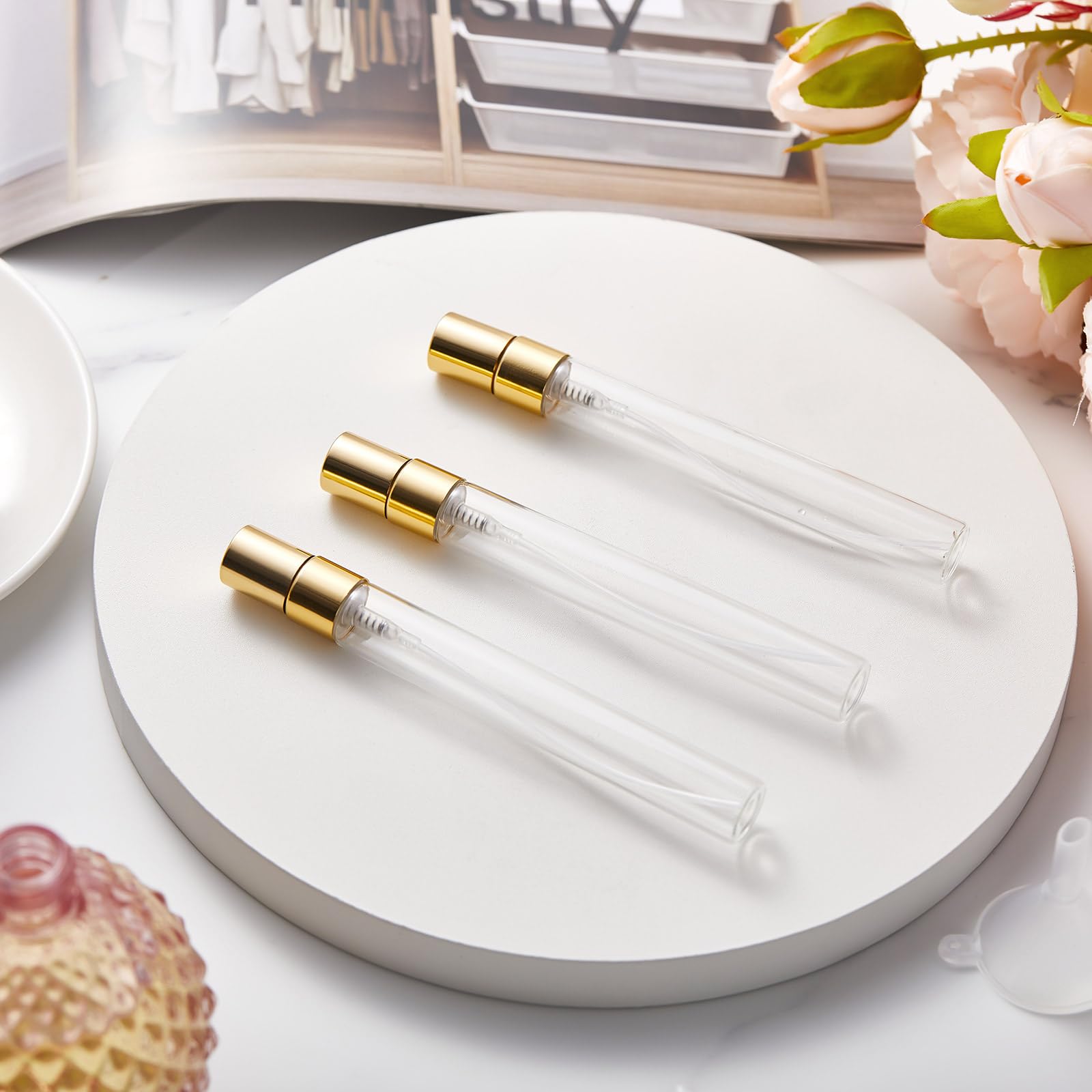 60個のミニ透明香水瓶、詰め替え可能なボトル、装飾ガラス容器 - Fragrance Atomizer Pump のレビューと価格