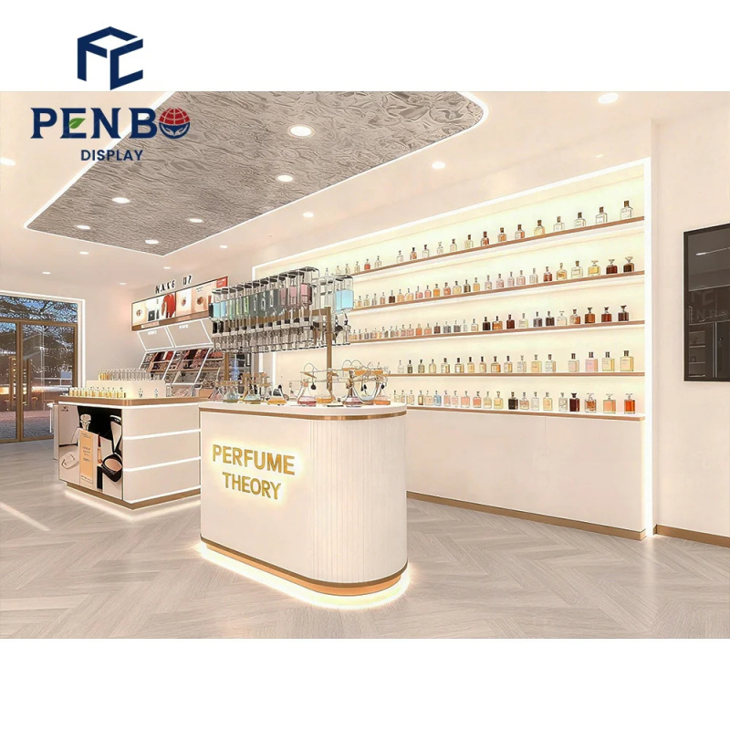カスタム照明付き香水陳列棚 高級香水店ショーケース家具 香水 - Perfume Fragrance Shop のレビューと価格