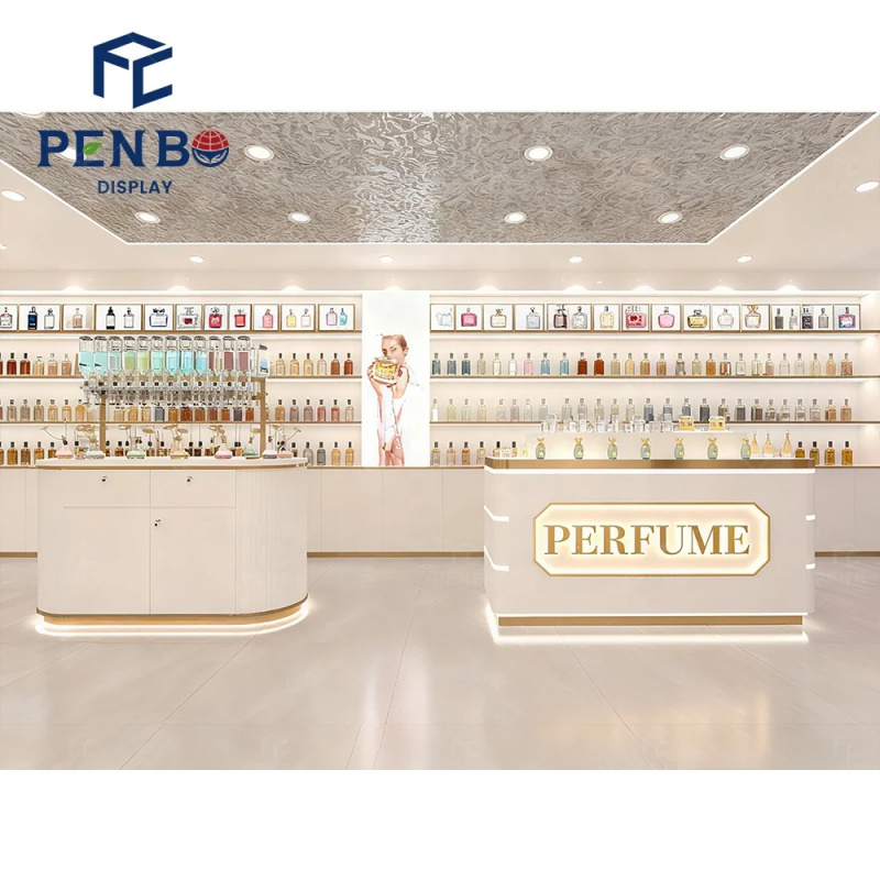 カスタム照明付き香水陳列棚 高級香水店ショーケース家具 香水 - Perfume Fragrance Shop のレビューと価格